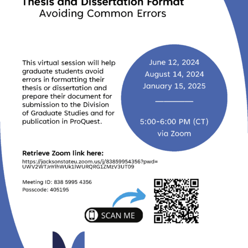 Thesis and Dissertation Format: Avoiding Common Errors - The Richard ...